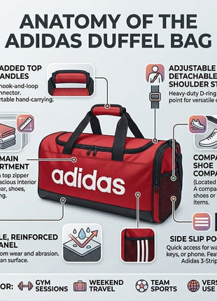 Ads Linear Duffel Bag - Red
