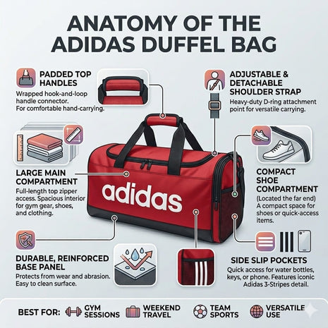 Ads Linear Duffel Bag - Red