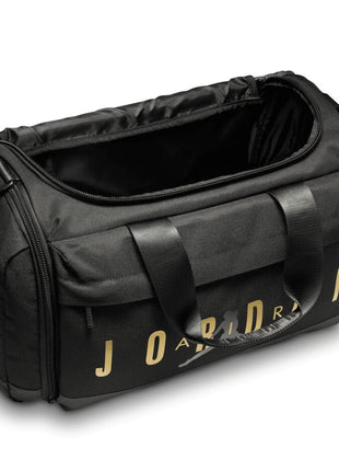 Nk Air Jordan Velocity Duffle Bag - Black & Golden 22 Inches