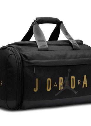 Nk Air Jordan Velocity Duffle Bag - Black & Golden 22 Inches