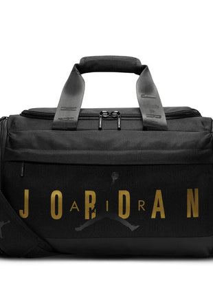 Nk Air Jordan Velocity Duffle Bag - Black & Golden 22 Inches