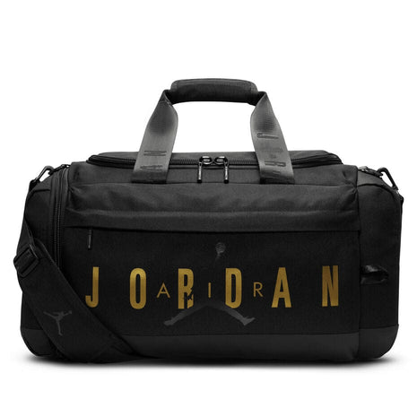 Nk Air Jordan Velocity Duffle Bag - Black & Golden 22 Inches