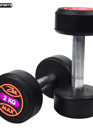 Rubber Coated Dumbbells 1KG TO 20KG - PACK OF 2
