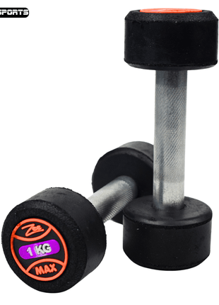 Rubber Coated Dumbbells 1KG TO 20KG - PACK OF 2