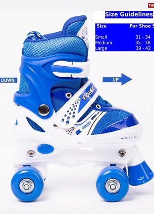 Adjustable Roller Skates Kits with Helmet And Protective Gear, Double-Row Skates Set for Beginners