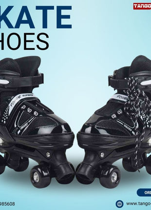 Adjustable Roller Skates Kits with Helmet And Protective Gear, Double-Row Skates Set for Beginners