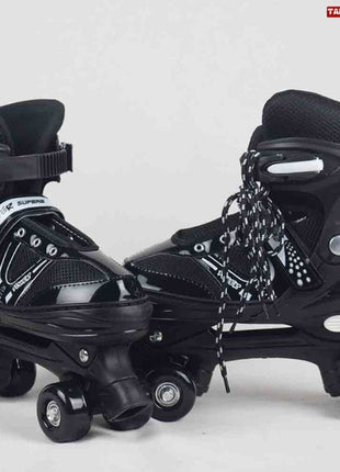 Power Superb Adjustable Roller Skate Shoes 4-Wheels Adjustable Size