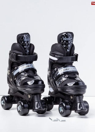 Power Superb Adjustable Roller Skate Shoes 4-Wheels Adjustable Size