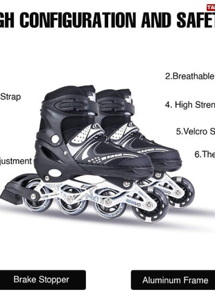 Skate Shoes Power Superb Adjustable Size Roller - Inline Tyres