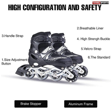 Skate Shoes Power Superb Adjustable Roller - 4 Wheeler