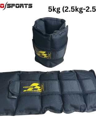 Ankle & Wrist Weight 1KG to 5KG - Black (Pack of 2 )
