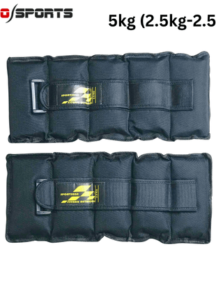 Ankle & Wrist Weight 1KG to 5KG - Black (Pack of 2 )