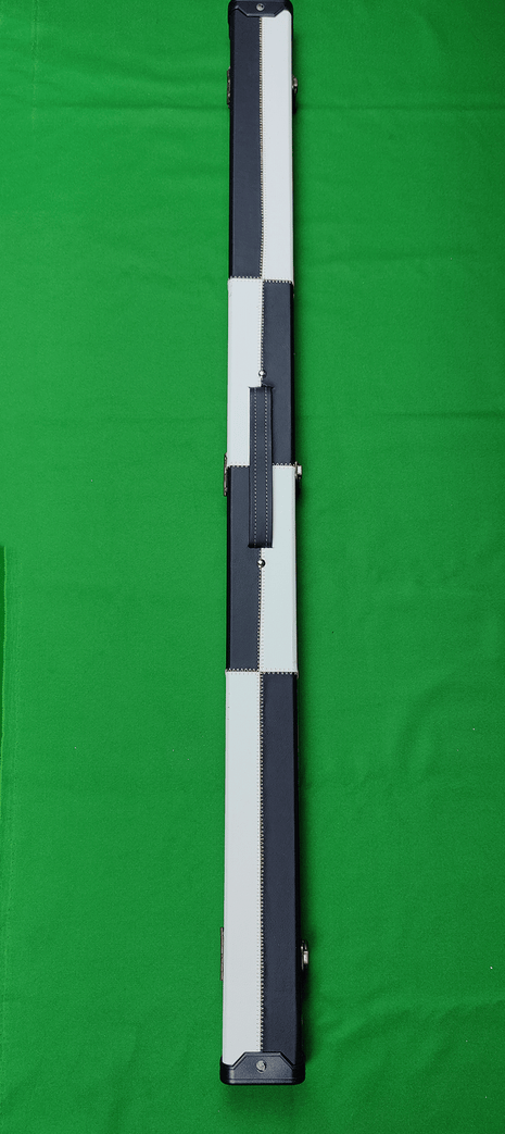 Leather Snooker Cue Case For 3 Piece /Short Handle Cues -  White