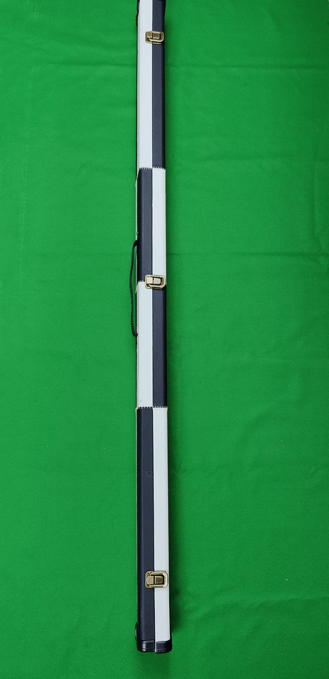 Leather Snooker Cue Case For 3 Piece /Short Handle Cues -  White