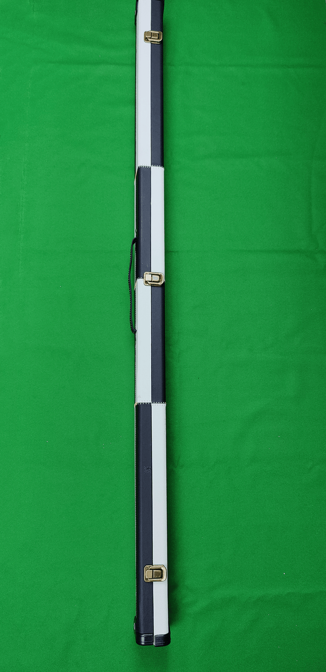 Leather Snooker Cue Case For 3 Piece /Short Handle Cues -  White