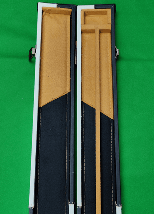 Leather Snooker Cue Case For 3 Piece /Short Handle Cues -  White
