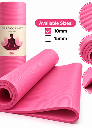 Yoga Exercise Mat 10mm Anti Slip NBR Material Imported