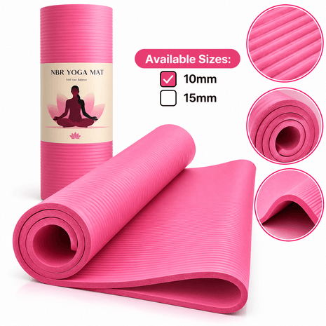 Yoga Exercise Mat 10mm Anti Slip NBR Material Imported
