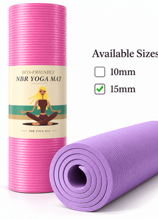 Yoga Exercise Mat 15mm Anti Slip NBR Material Imported