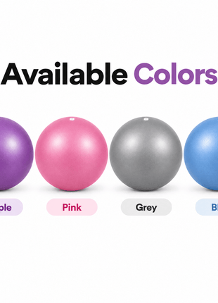 25cm Yoga & Pilates Exercise Ball – Small Anti-Burst Gym Ball for Fitness & Core Training