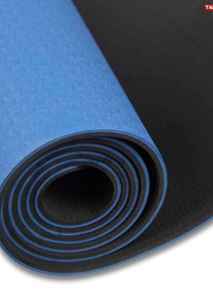 Yoga Exercise Mat - TPE Material 6mm Double Color Blue