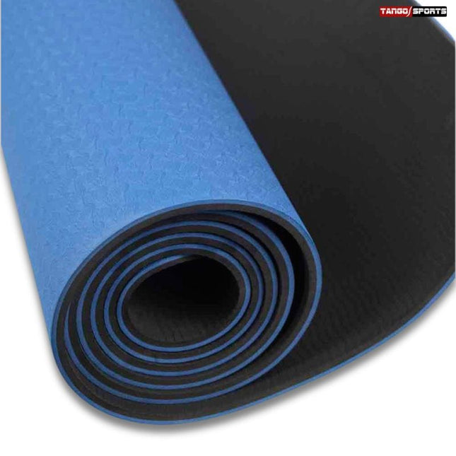 Yoga Exercise Mat - TPE Material 6mm Double Color Blue