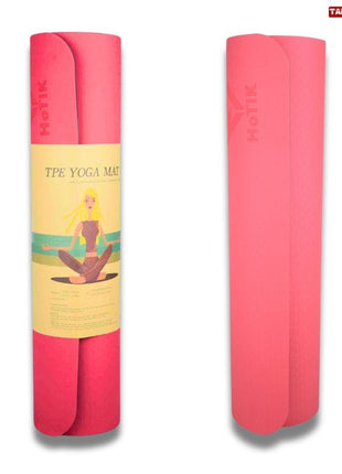 Yoga Exercise Mat - TPE Material 6mm Double Color Red
