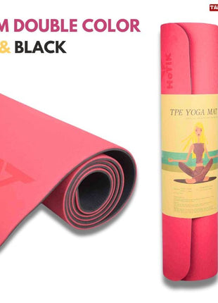 Yoga Exercise Mat - TPE Material 6mm Double Color Red