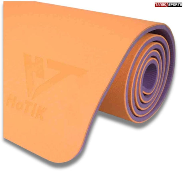 Yoga Exercise Mat - TPE Material 8mm Double Color Orange