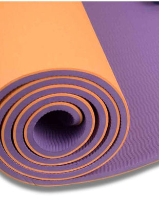 Yoga Exercise Mat - TPE Material 8mm Double Color Orange