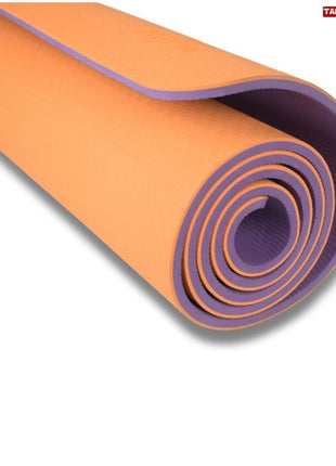 Yoga Exercise Mat - TPE Material 8mm Double Color Orange
