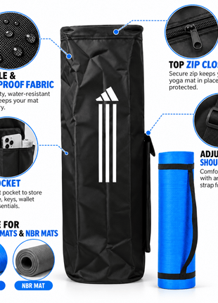 Yoga Mat Bag 4mm to 15mm With Pockets