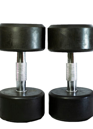 1KG Rubber Coated Dummbells Pair - Black Tango Sports