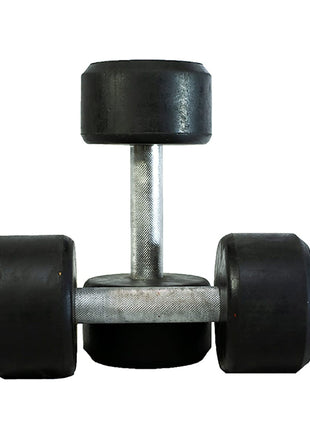 1KG Rubber Coated Dummbells Pair - Black Tango Sports