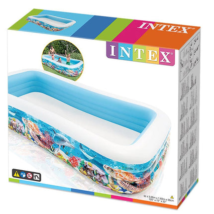 INTEX Swim Center Tropical Reef Family pool (120" L x 72" W 22" H) - 58485