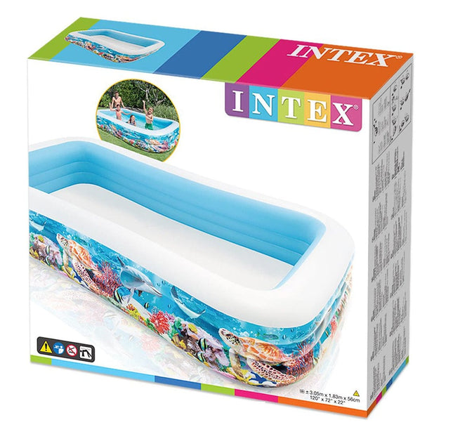 INTEX Swim Center Tropical Reef Family pool (120" L x 72" W 22" H) - 58485