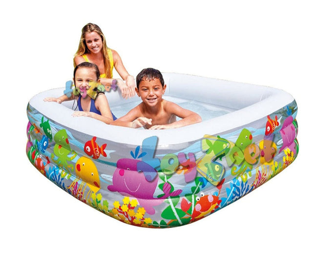 INTEX Swim Center Clear View Aquarium Pool ( 62.5" L x 62.5" W X 19.5" H ) - 57471