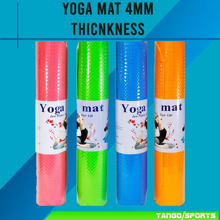 2kg Rubber Dumbbell with 4mm Yoga Mat and Jump Rope Tango Sports