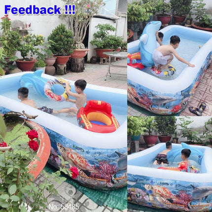 INTEX Swim Center Tropical Reef Family pool (120" L x 72" W 22" H) - 58485