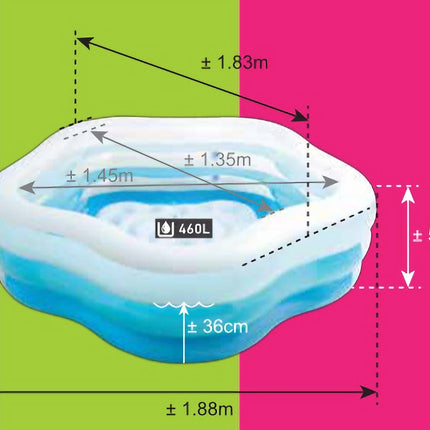 INTEX Summer Pentagonal Pool ( 73" L x 71" W x 21" H ) 56495