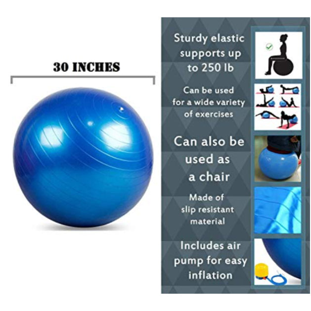 85cm Gym ball with Air pump Tango Sports