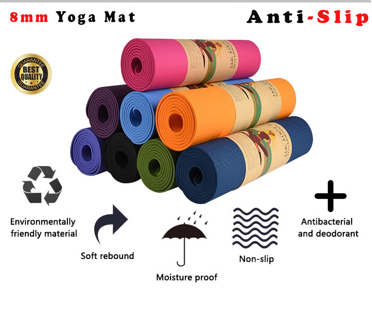8mm Yoga Mat Anti Slip Yoga Mat Tango Sports
