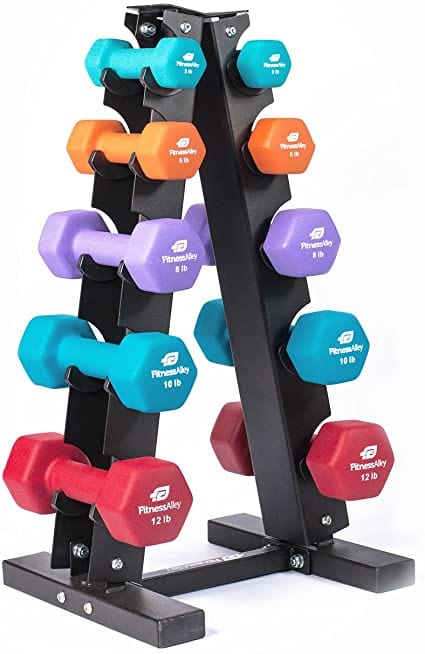 A-Frame Dumbbell Rack 8 pairs Dumbell rack - Black Tango Sports