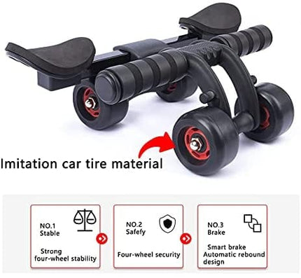 Ab Wheel Roller 3 Wheels - Black Tango Sports