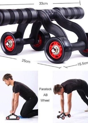 Ab Wheel Roller 3 Wheels - Black Tango Sports