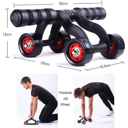 Ab Wheel Roller 3 Wheels - Black Tango Sports
