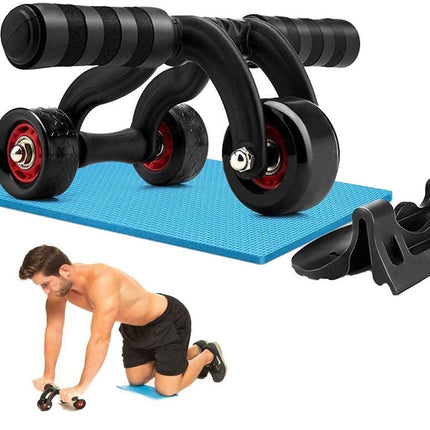 Ab Wheel Roller 3 Wheels - Black Tango Sports