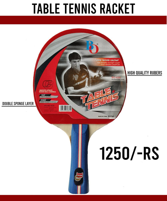 Blue Ocean Table Tennis Racket with Free Half Cover Tango Sports