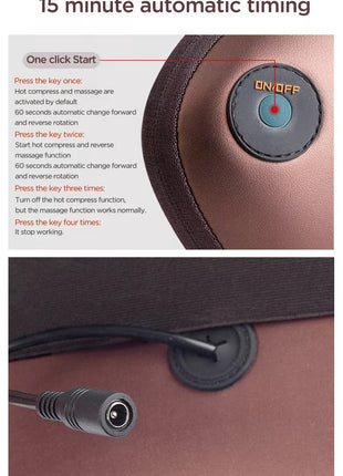 Car and Home Body Massage Pillow, Multipurpose Massage pillow Tango Sports