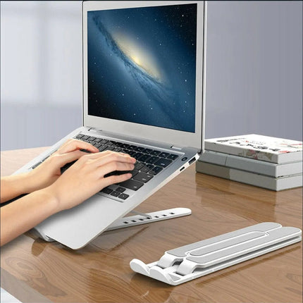 Folding Adjustable Aluminium Laptop Stand + FREE POUCH Tango Sports